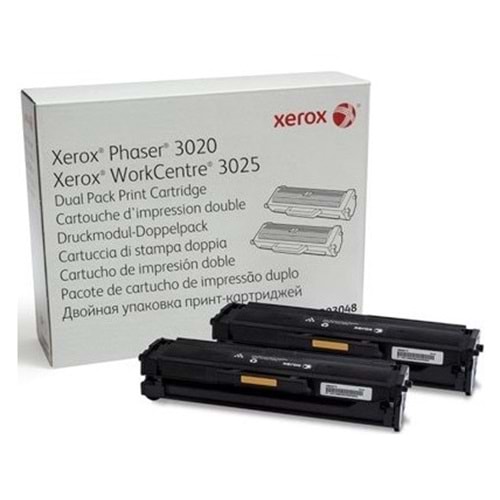Xerox 106R03048 Phaser 3020/WC3025 Dual Pack Toner